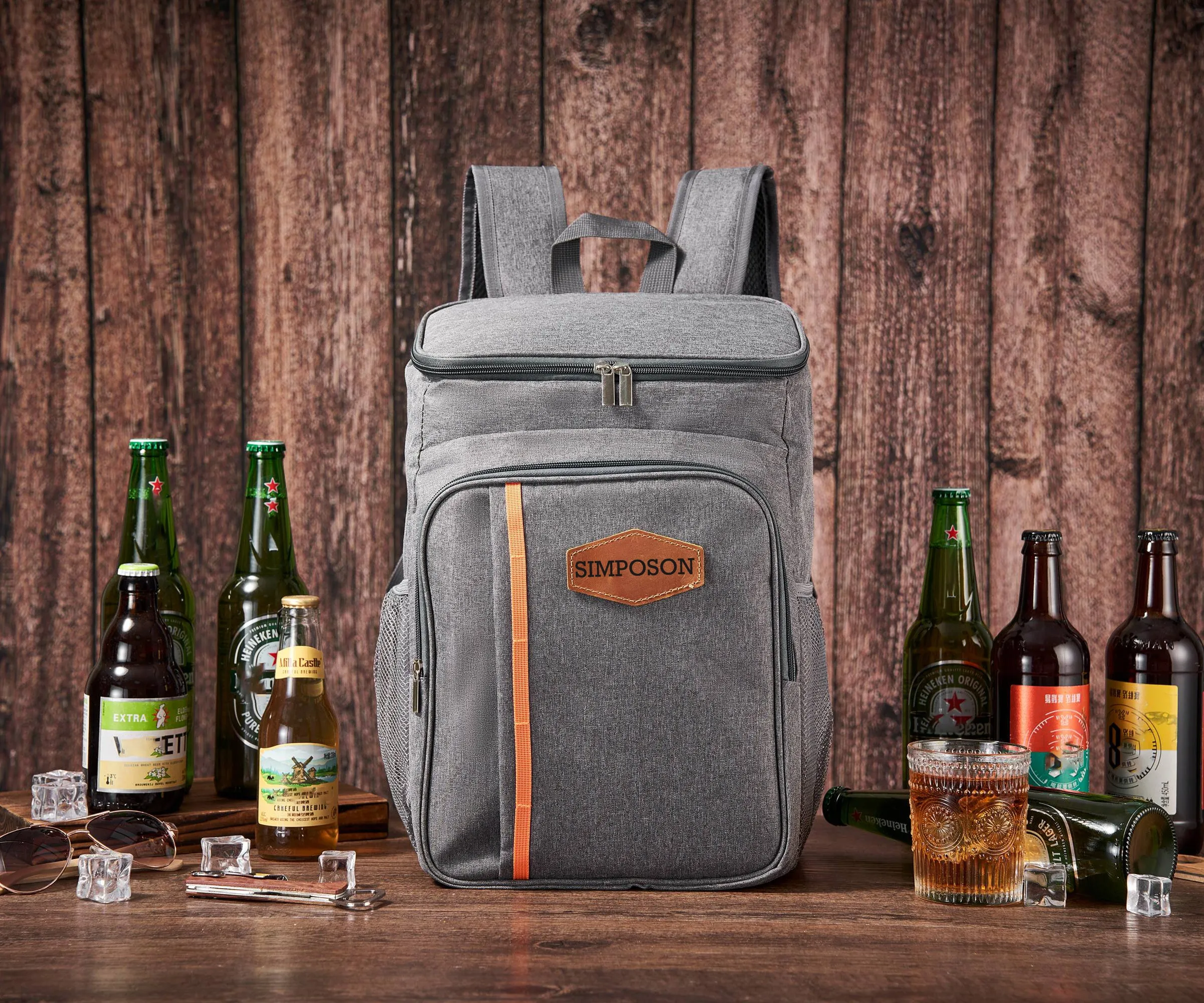 Personalized Groomsmen Gifts, Insulated Backpack, Engraved Hiking Beach Picnic Cooler Backpack