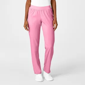 PRO Women's Knit Waist Cargo Scrub Pant - Pink Blossom