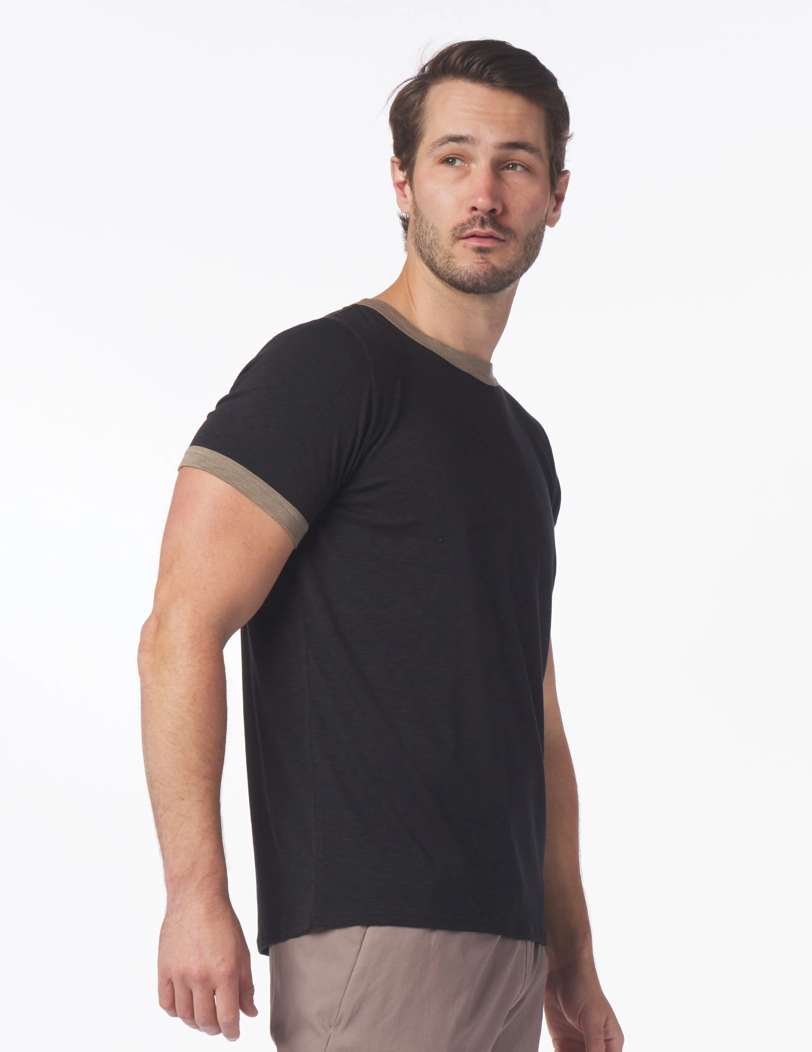 Ringer Tee: Black