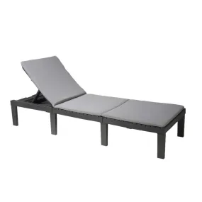 Sunlounger with Cushions - 7 Adjustable Positions