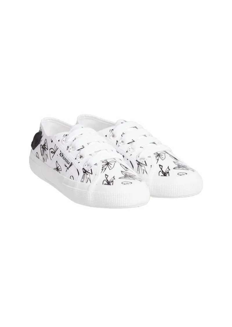 SUPERGA LOW CUT BOW PRINT SNEAKER