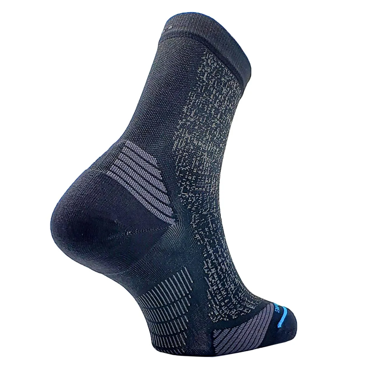 Teko ecoRUN Short Crew Light Half Cushion 2.0 Running Socks - Unisex- Black/Dusk