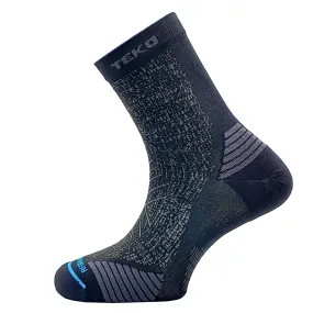 Teko ecoRUN Short Crew Light Half Cushion 2.0 Running Socks - Unisex- Black/Dusk