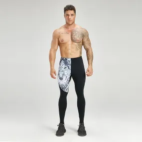 UPF50  Beast Black Men’s Swim Pants - Wolf Style