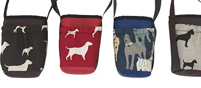 Water Bottle Holder with Dog Print Pocket