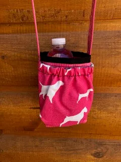 Water Bottle Holder with Dog Print Pocket