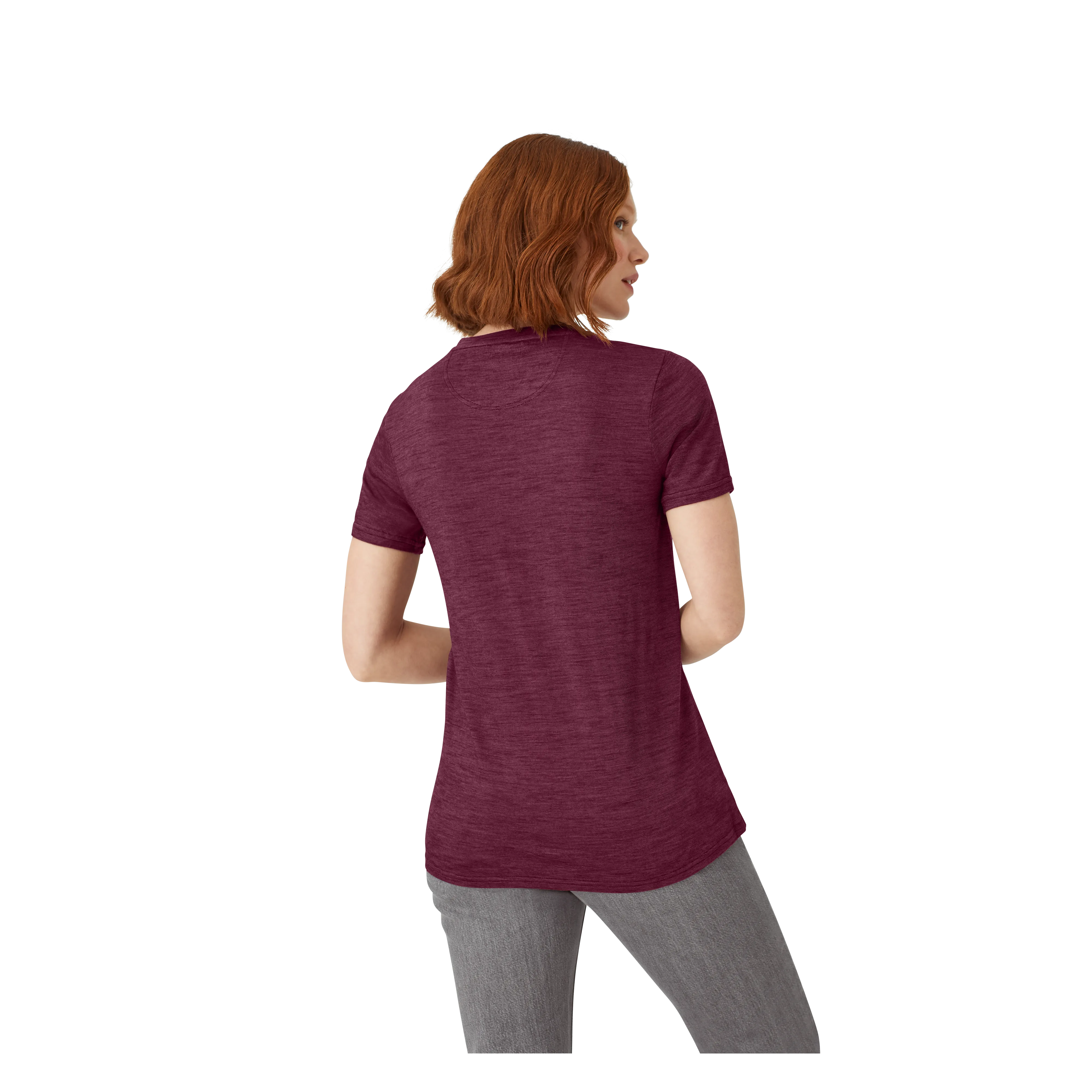 Women's Merino Wool Blend Crew Neck T-Shirt