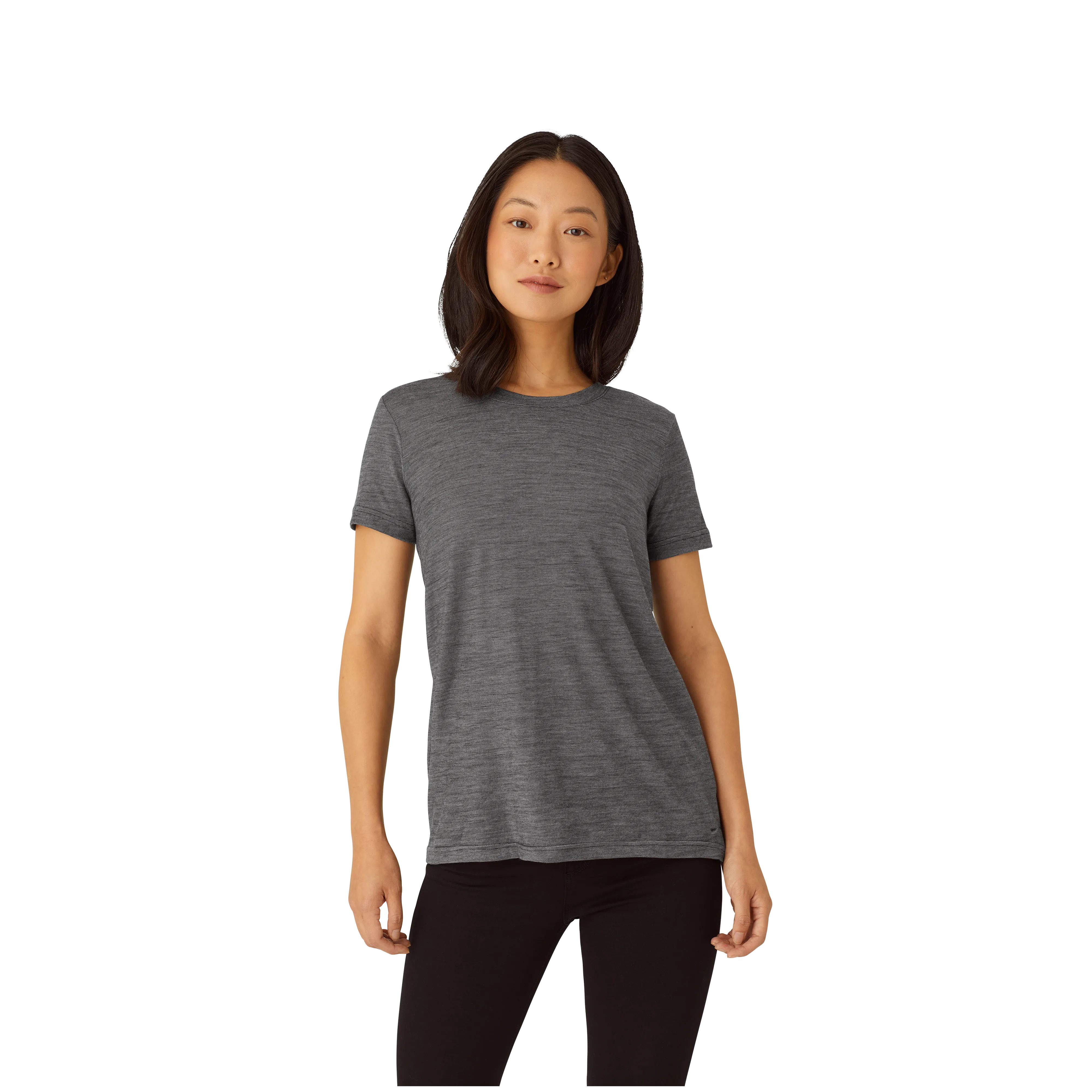 Women's Merino Wool Blend Crew Neck T-Shirt