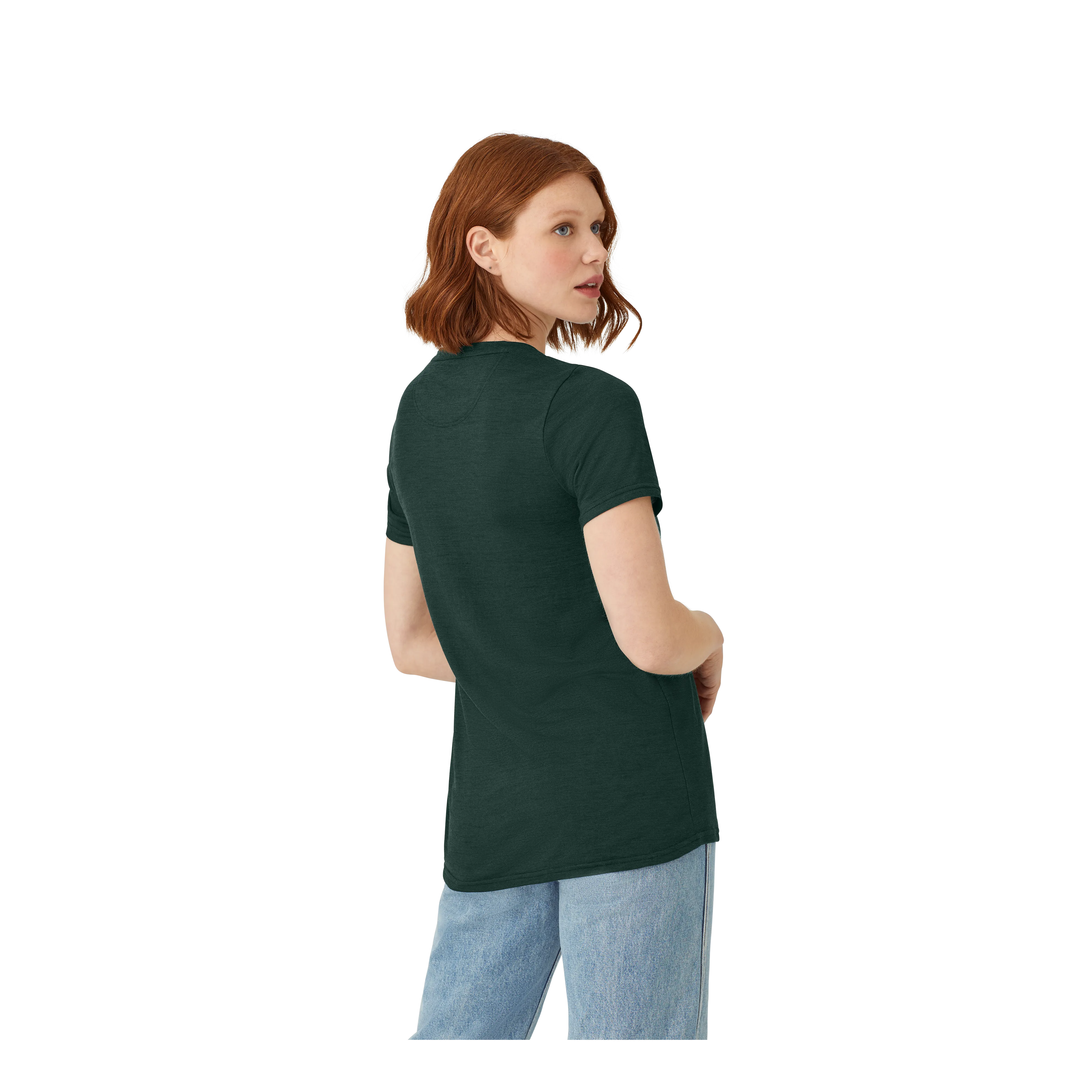 Women's Merino Wool Blend Crew Neck T-Shirt