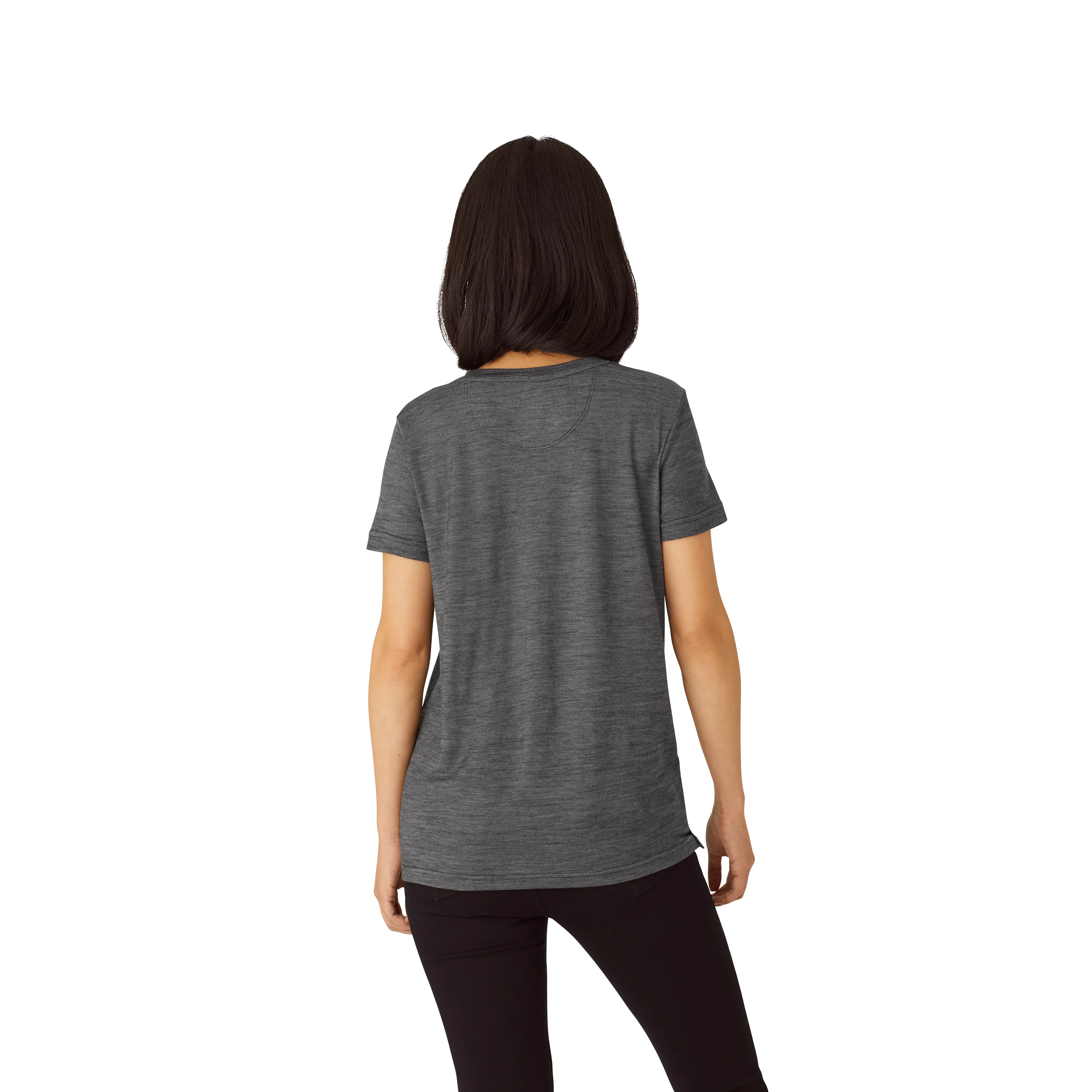 Women's Merino Wool Blend Crew Neck T-Shirt