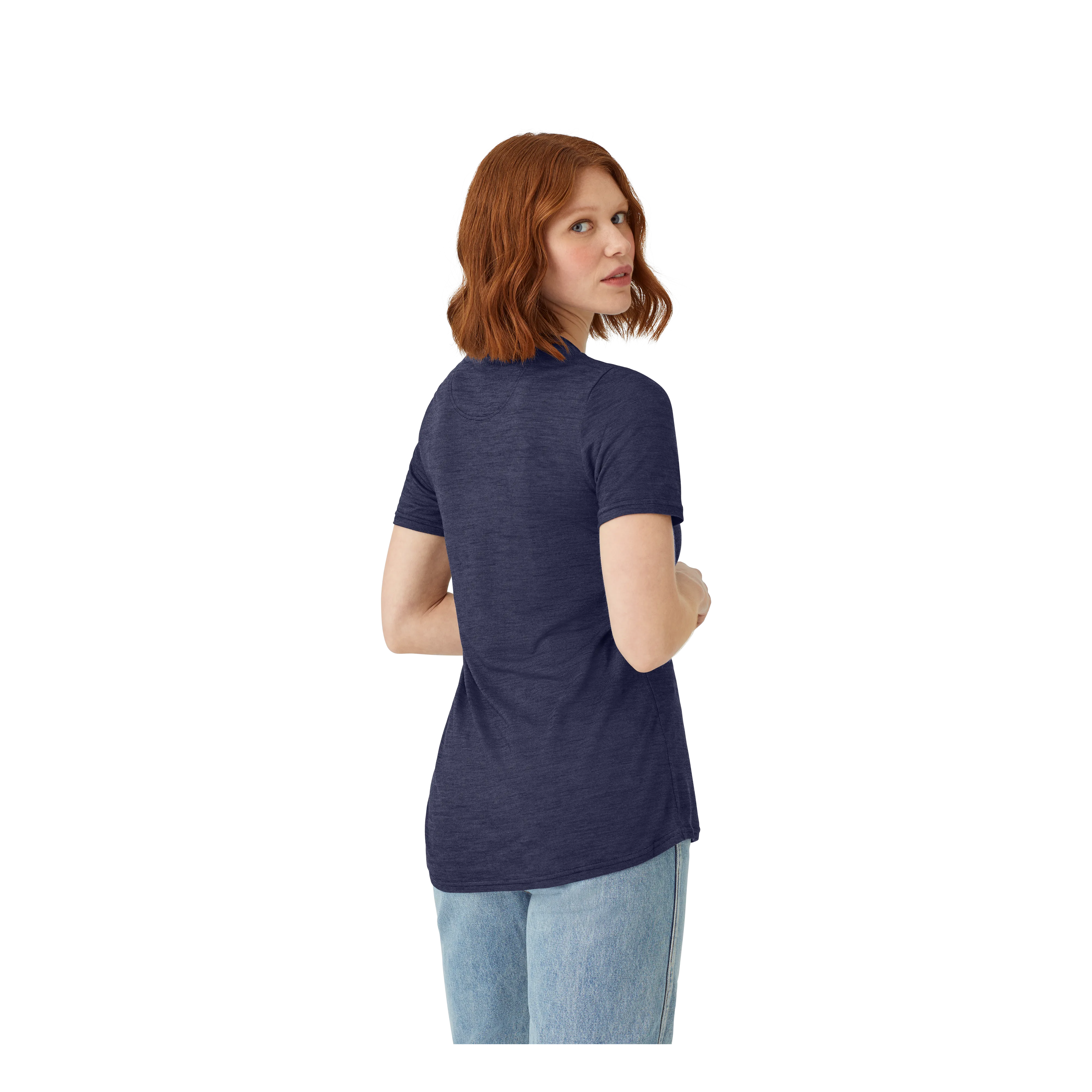 Women's Merino Wool Blend Crew Neck T-Shirt